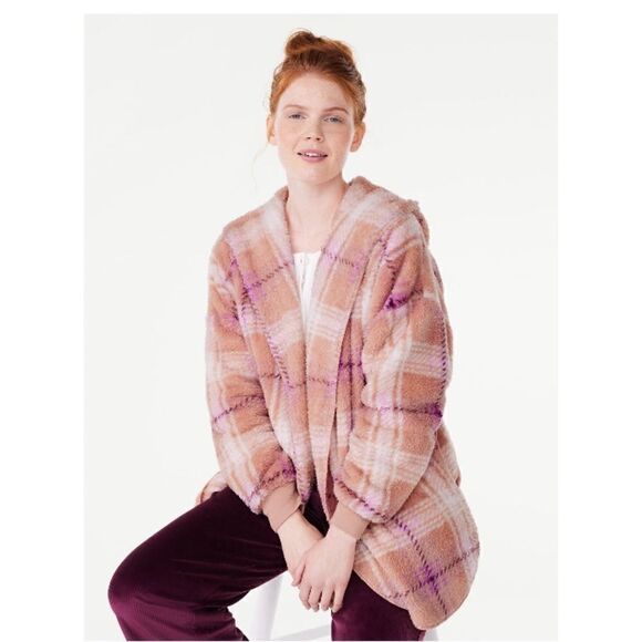 Women’s Plush Comfy Fuzzy Hoodie Cardigan Sweater Size S - Picture 8 of 8